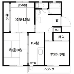 小ヶ倉マンションAの物件間取画像